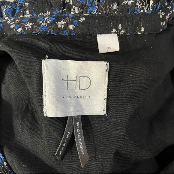 Anthropologie HD in Paris Riversong Swing Long Sleeve Metallic Floral Dress XS - Picture 7 of 10